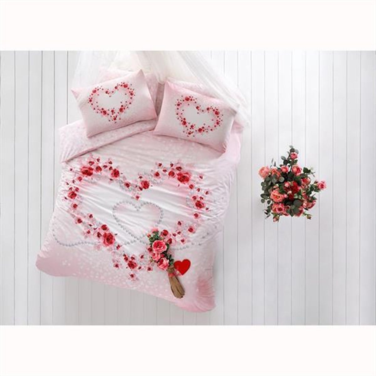 TAÇ NEVRESİM TAKIMI RANFORCE Ç.K.BEAUTİFUL PEMBE