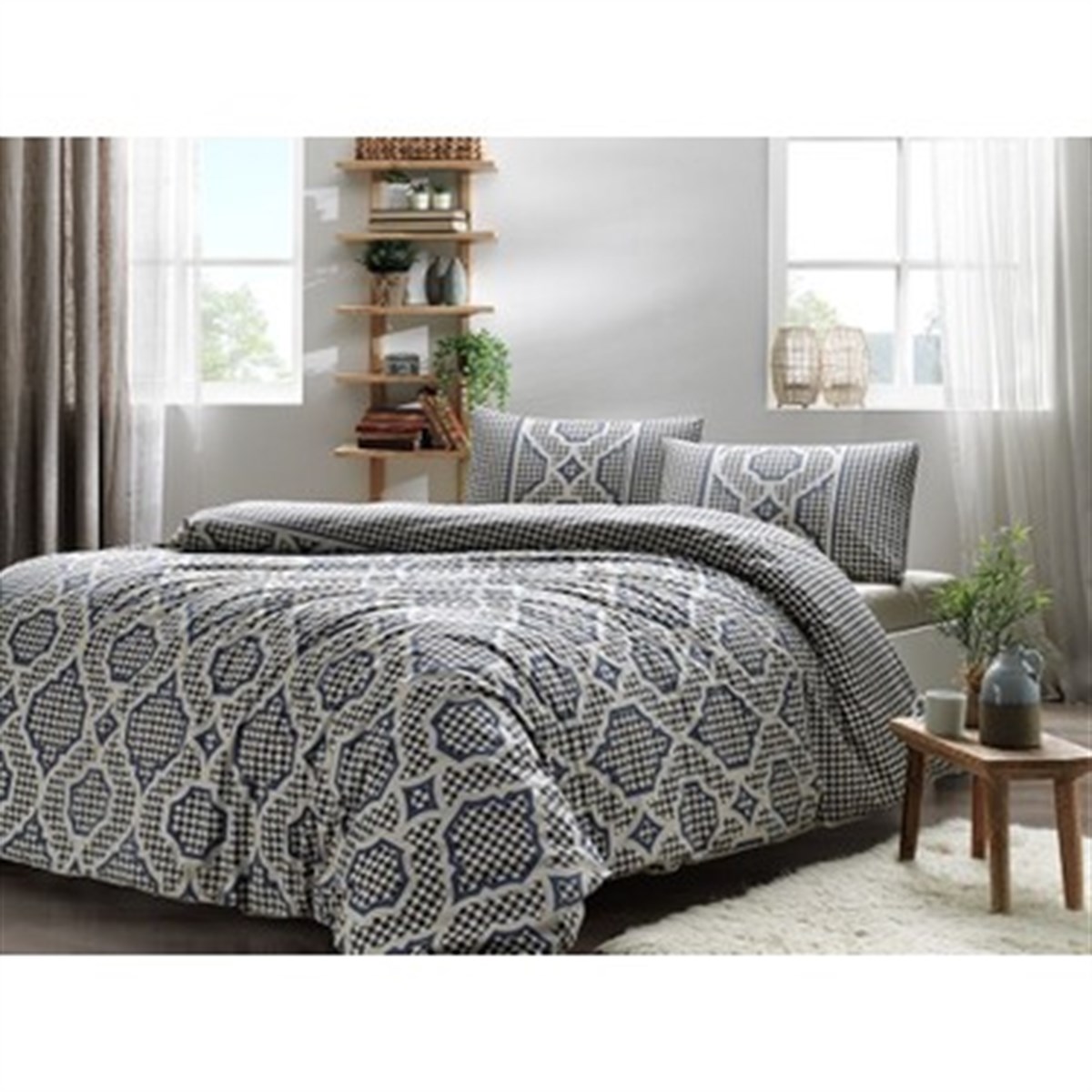 TAÇ NEVRESİM TAKIMI RANFORCE Ç.K.EVANA LACİVERT