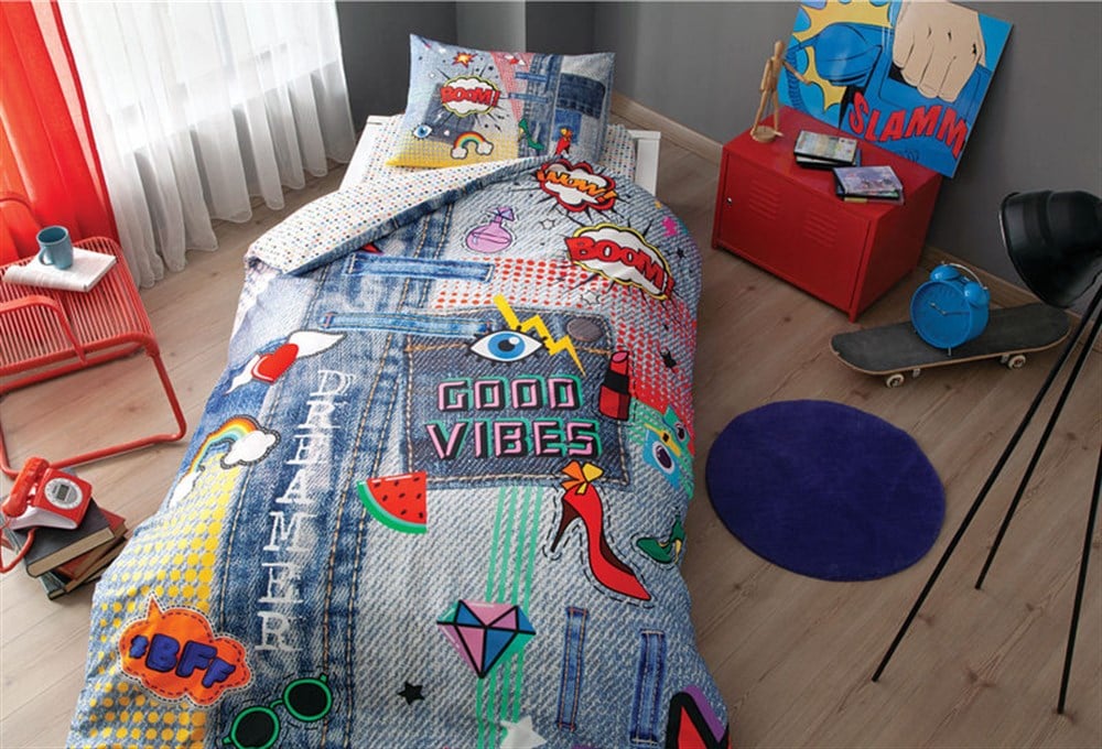 TAÇ NEVRESİM TAKIMI RANFORCE T.K.GOOD VİBES LACİVERT 