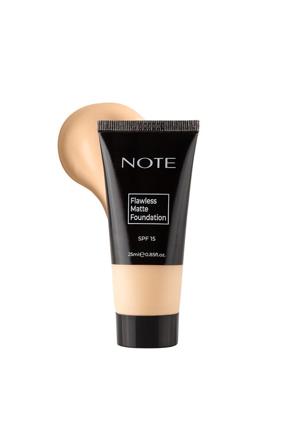 Note Flawless Matte Foundation 02 Orta SPF 15 Yoğun Kapatıcı Mat Bitişli Fondöten-40110180