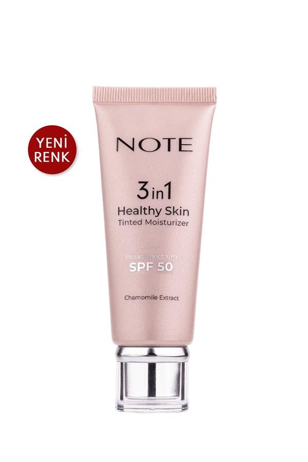 Note 3 in 1 Healthy Skin Light Tinted Moisturizer 50 SPF Renk Ton Eşitleyici Aydınlatıcı Krem - 00 Açık Ton