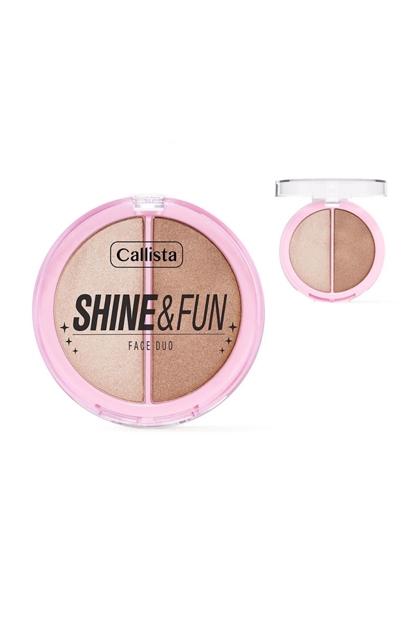 Callista Shine & Fun Face Duo 100 Sparkle Crew Allık & Aydınlatıcı Paleti-40110180