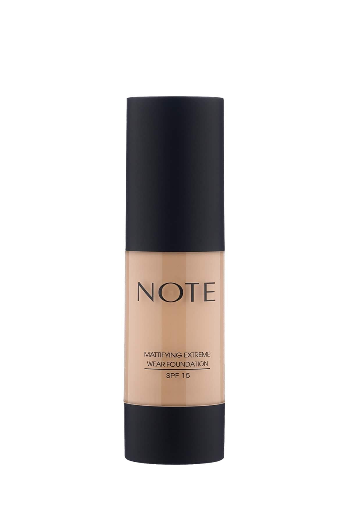 Note Mattifying Extreme Wear 02 Natural Beige Mat Bitişli SPF 15 Kapatıcı Fondöten-007.2188