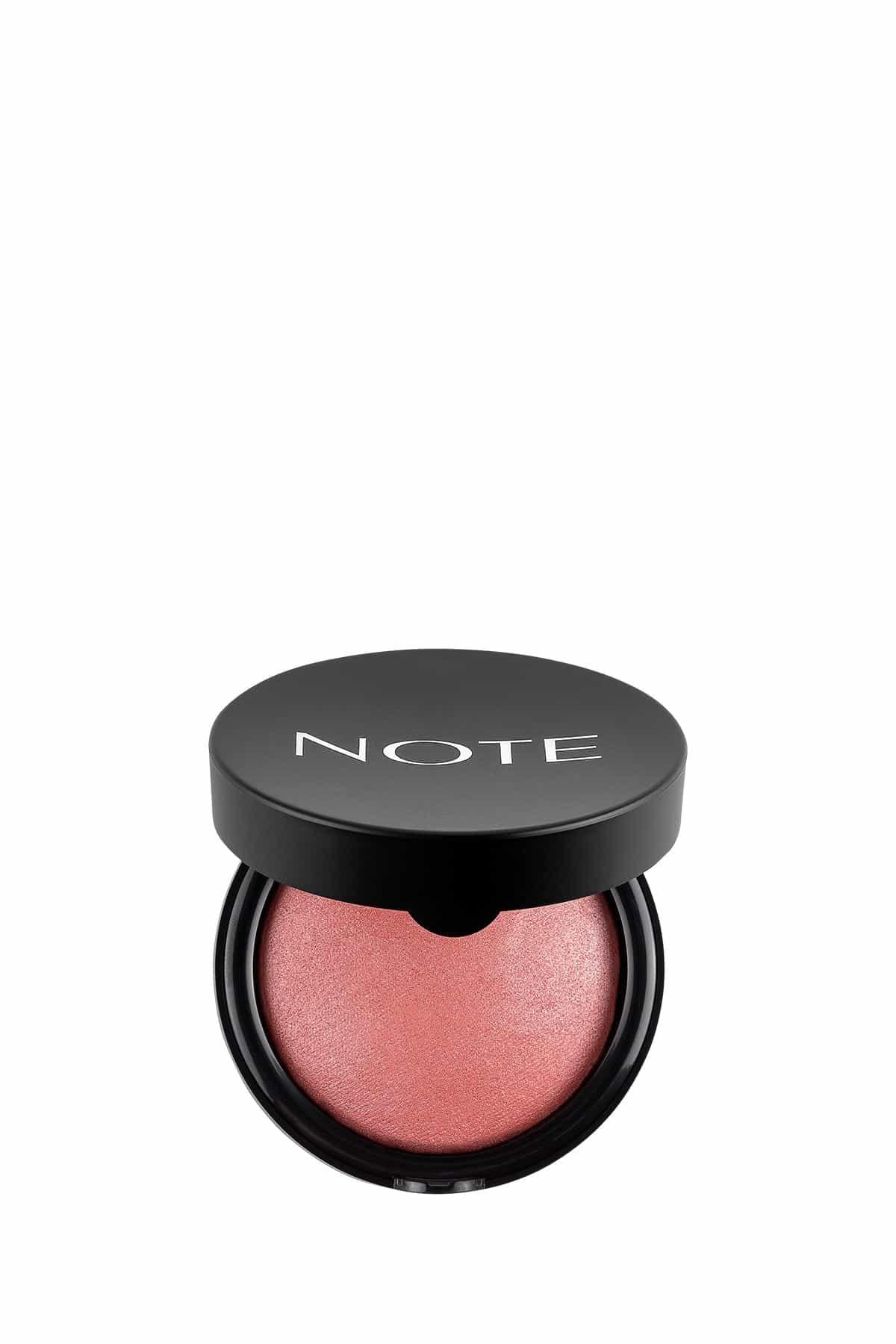 Note Baked Blusher 06 Hot Rose Işıltılı Fırınlanmış Toz Allık-30110177