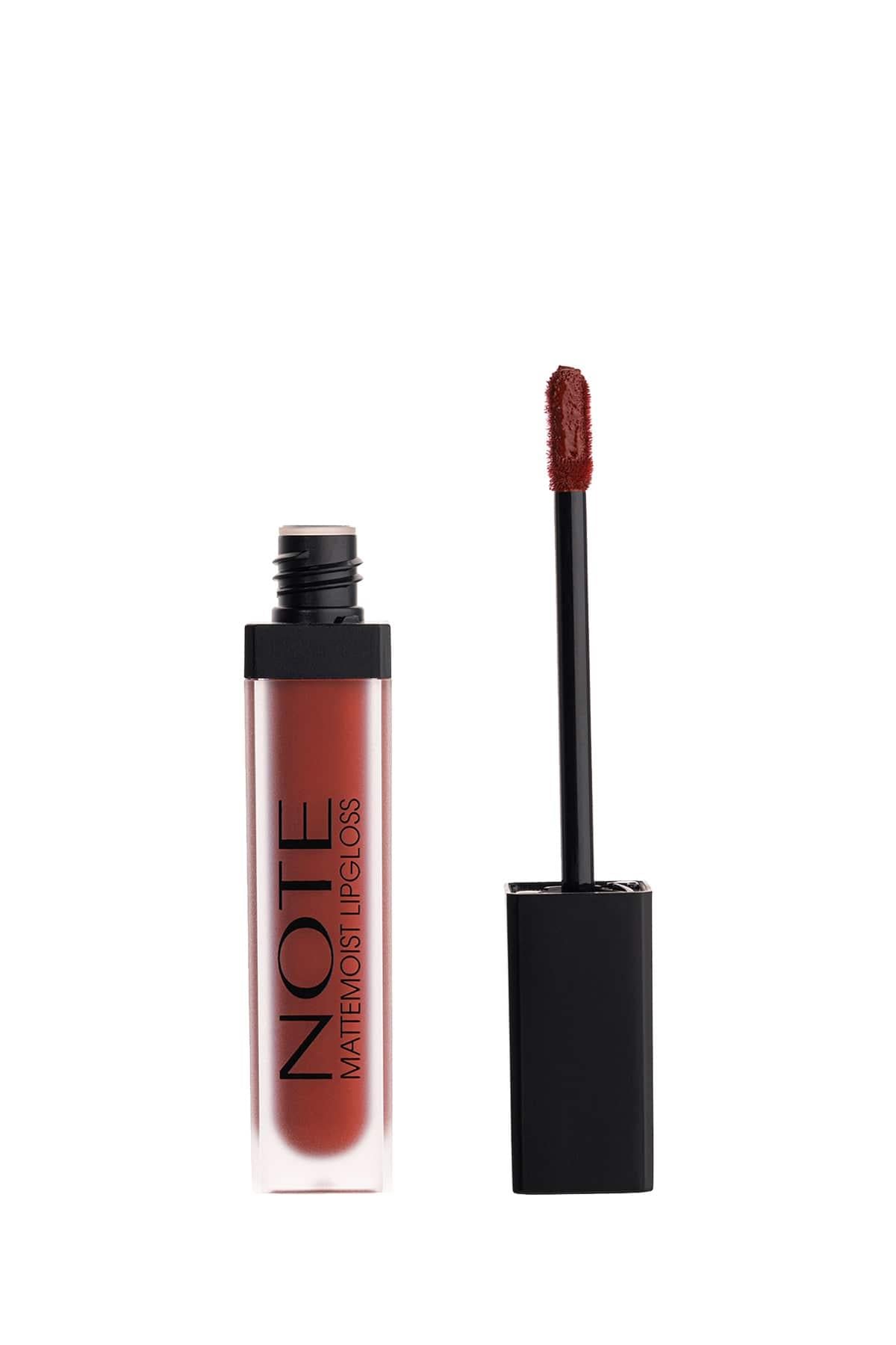 Note Mattemoist Lipgloss 408 Femme Fatale Yarı Mat Saten Bitişli Likit Ruj - Kırmızı-30110789