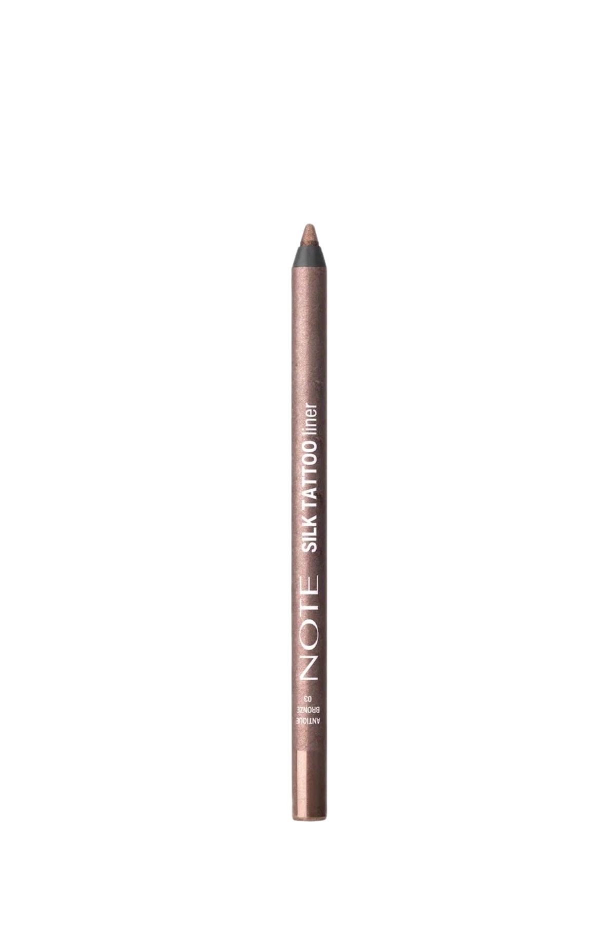 Note Silk Tattoo Liner 03 Antique Bronze Suya Dayanıklı İpeksi Jel Göz Kalemi - Bronz (Işıltılı)-30111493