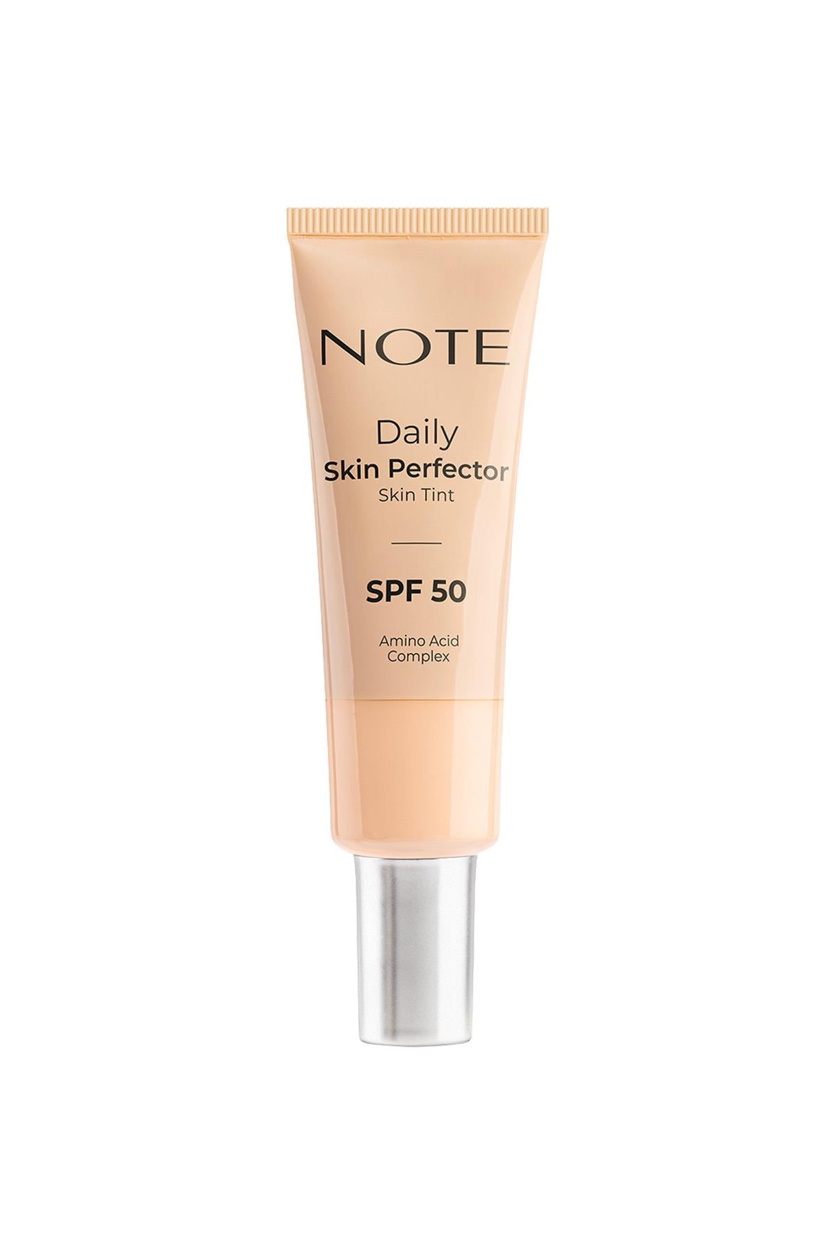 Note Daily Skin Perfector Skin Tint 100 SPF 50 Ton Eşitleyici Doğal Bitişli Renkli Nemlendirici-30111502