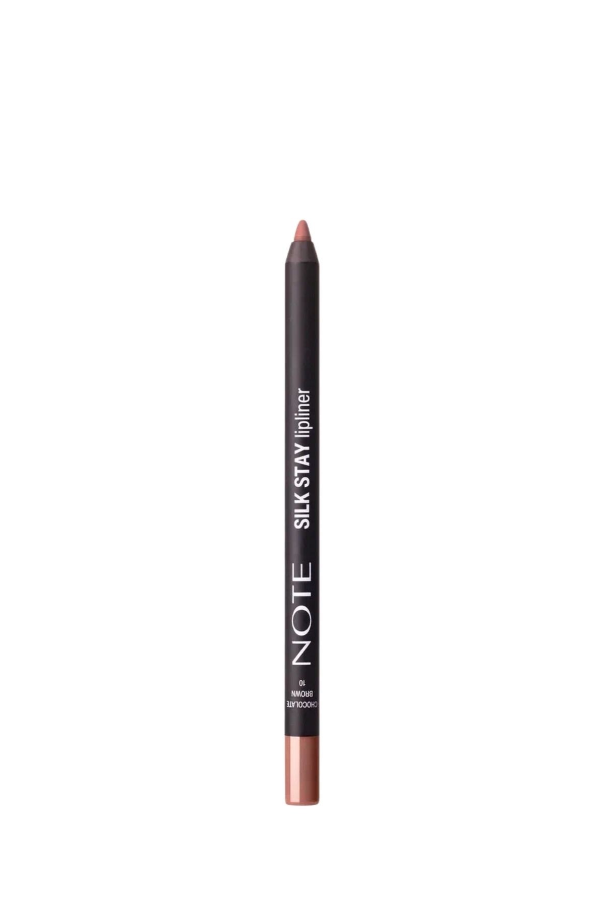 Note Silk Stay Lipliner 10 Chocalate Brown Suya Dayanıklı İpeksi Dudak Kalemi - Kahverengi-30111571