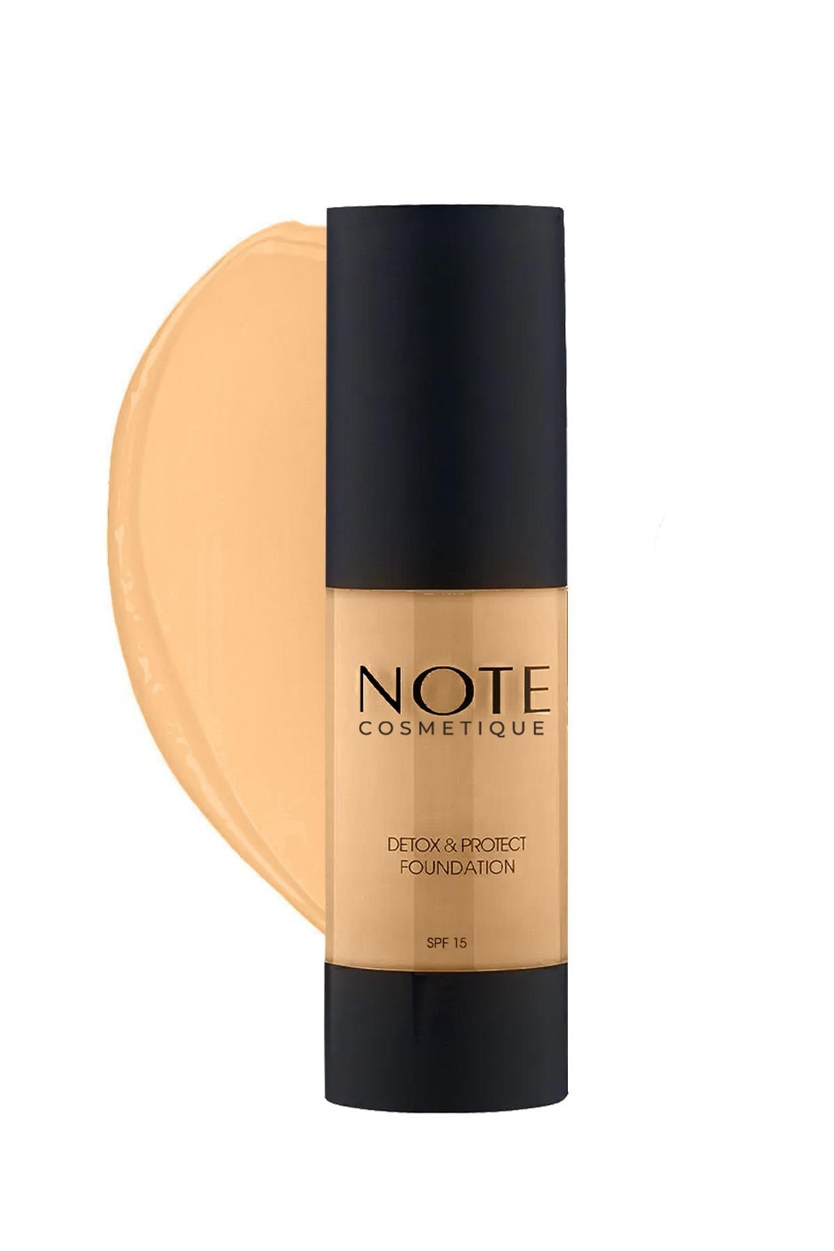Note Detox & Protect 04 Sand Canlandırıcı Etkili SPF 15 Kapatıcı Fondöten
