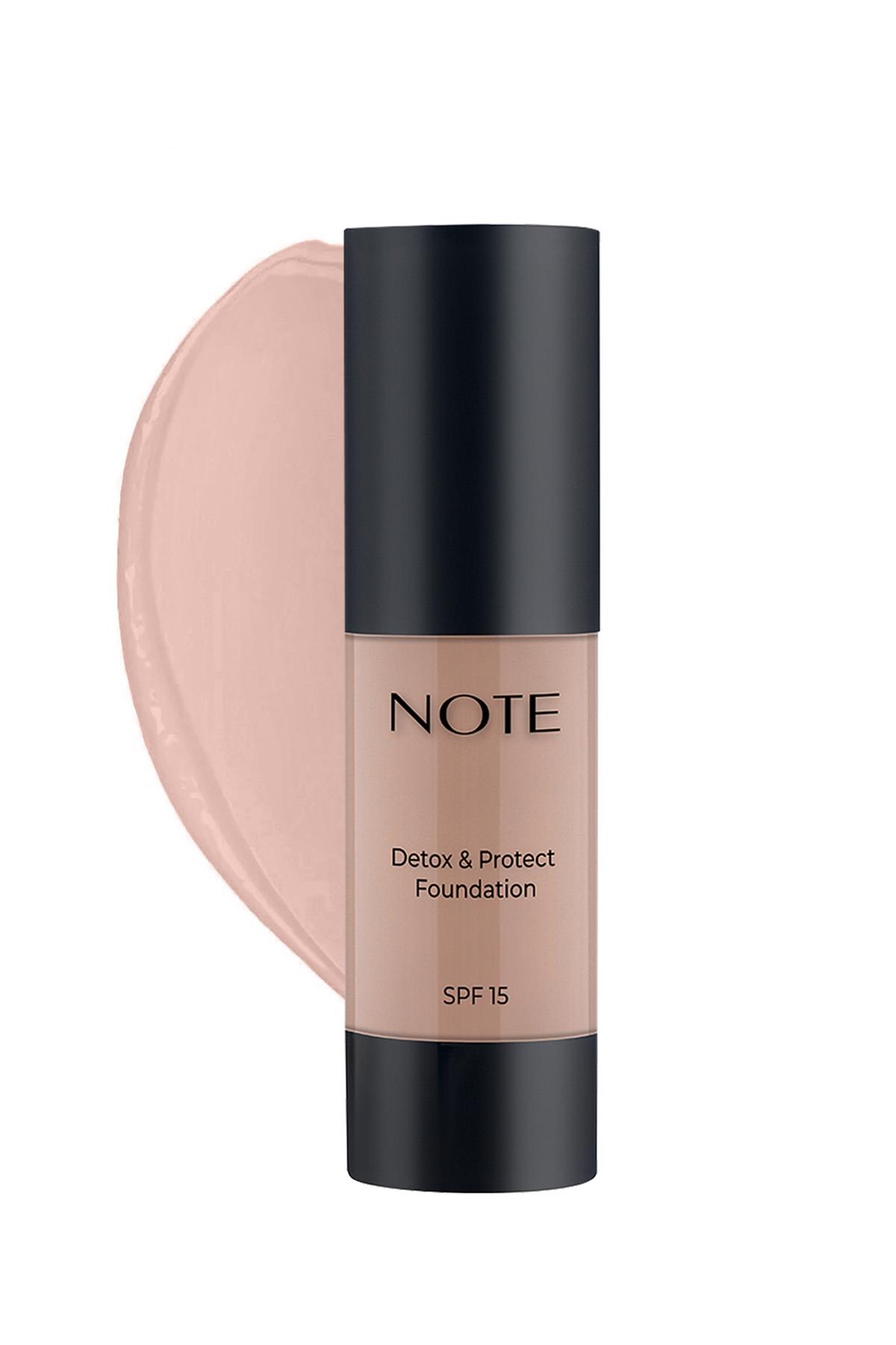 Detox & Protect Foundation Spf 15 Yoğun Kapatıcı Saten Bitişli Fondöten - 104 Sandstone