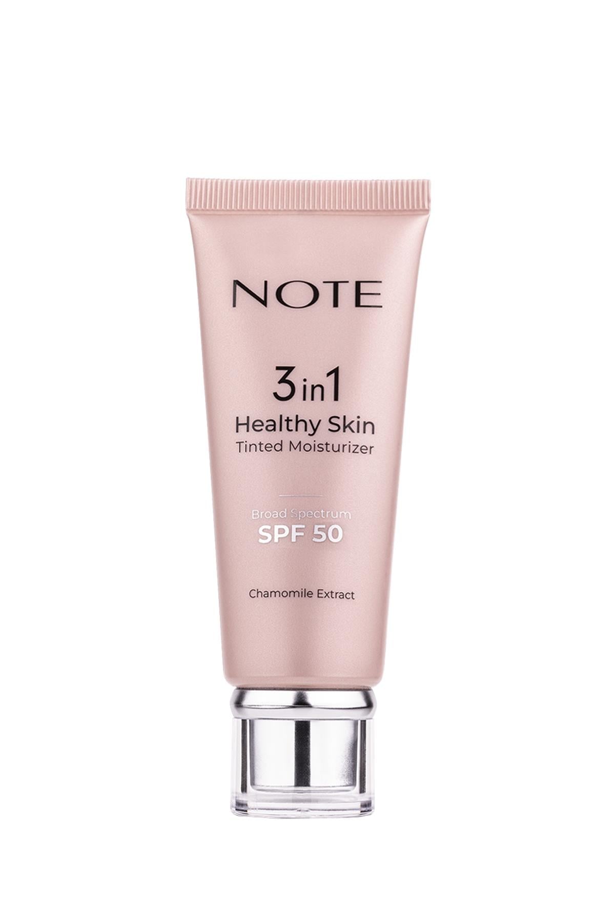 Note 3 in 1 Healthy Skin Tinted Moisturizer 50 SPF Renk Ton Eşitleyici Aydınlatıcı Krem