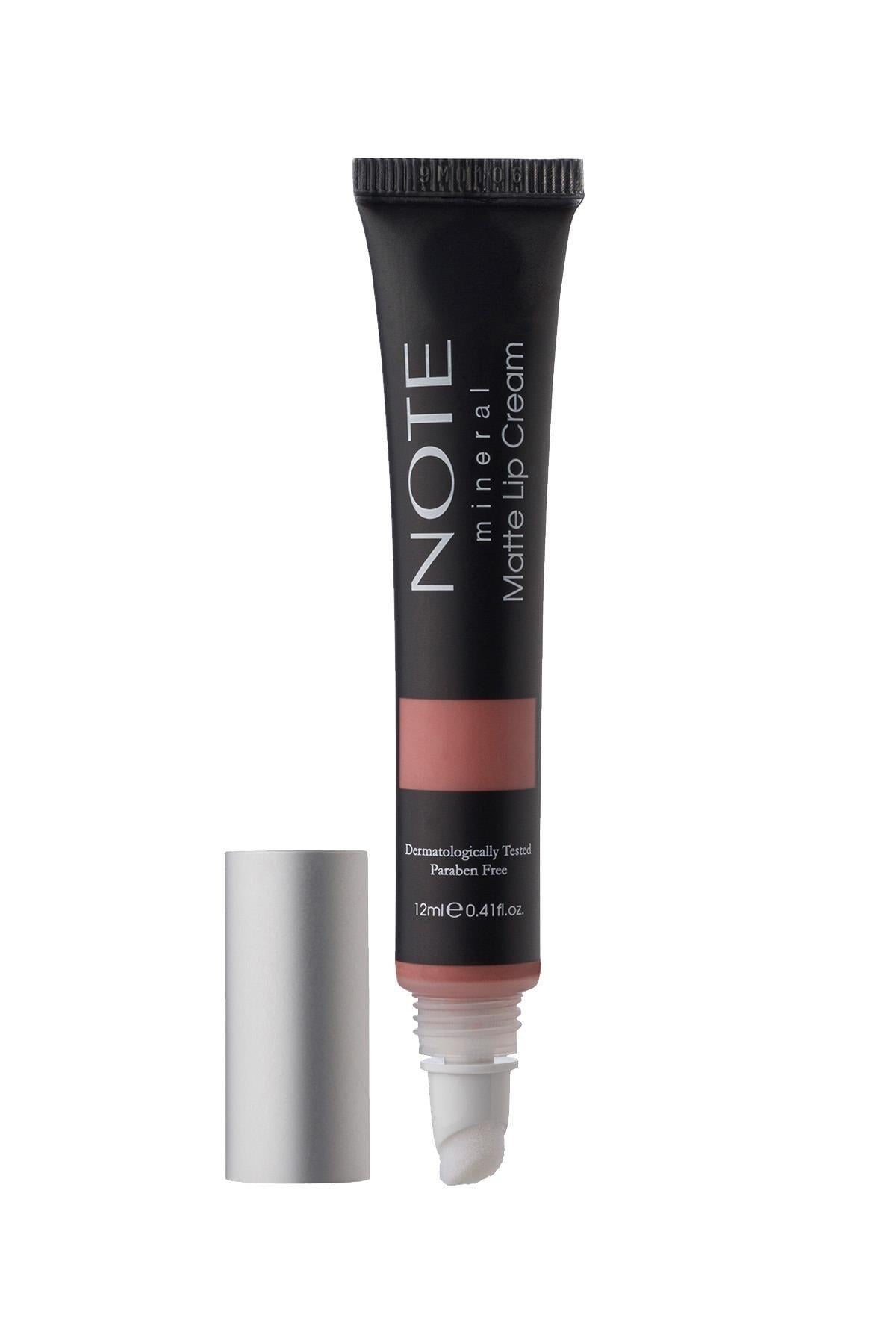 Note Mineral Matte Lip Cream 01 Naked Kiss Yarı Mat Bitişli Likit Ruj - Nude-30110696