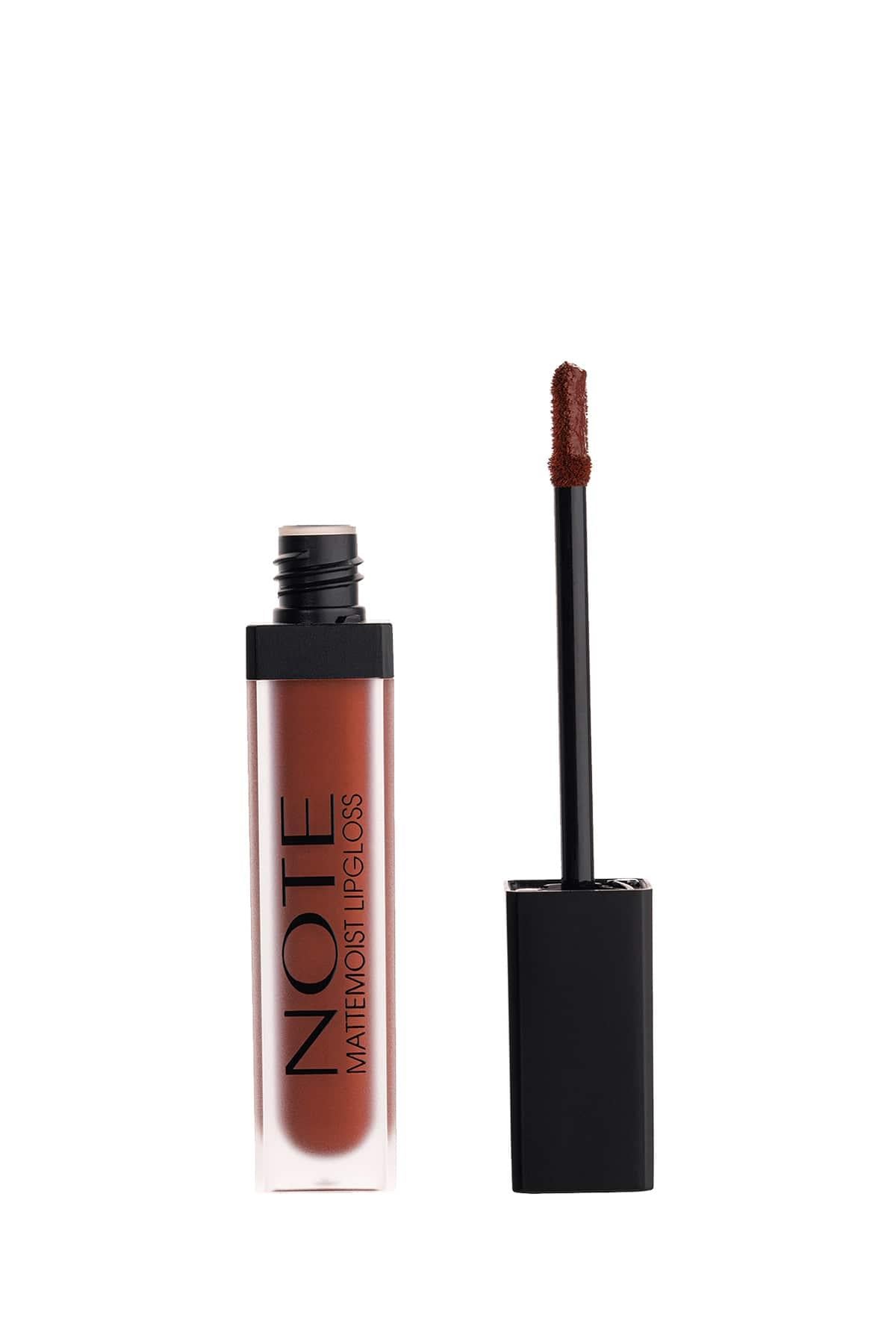 Note Mattemoist Lipgloss 416 Clover Brown Yarı Mat Saten Bitişli Likit Ruj - Kahverengi-30110797