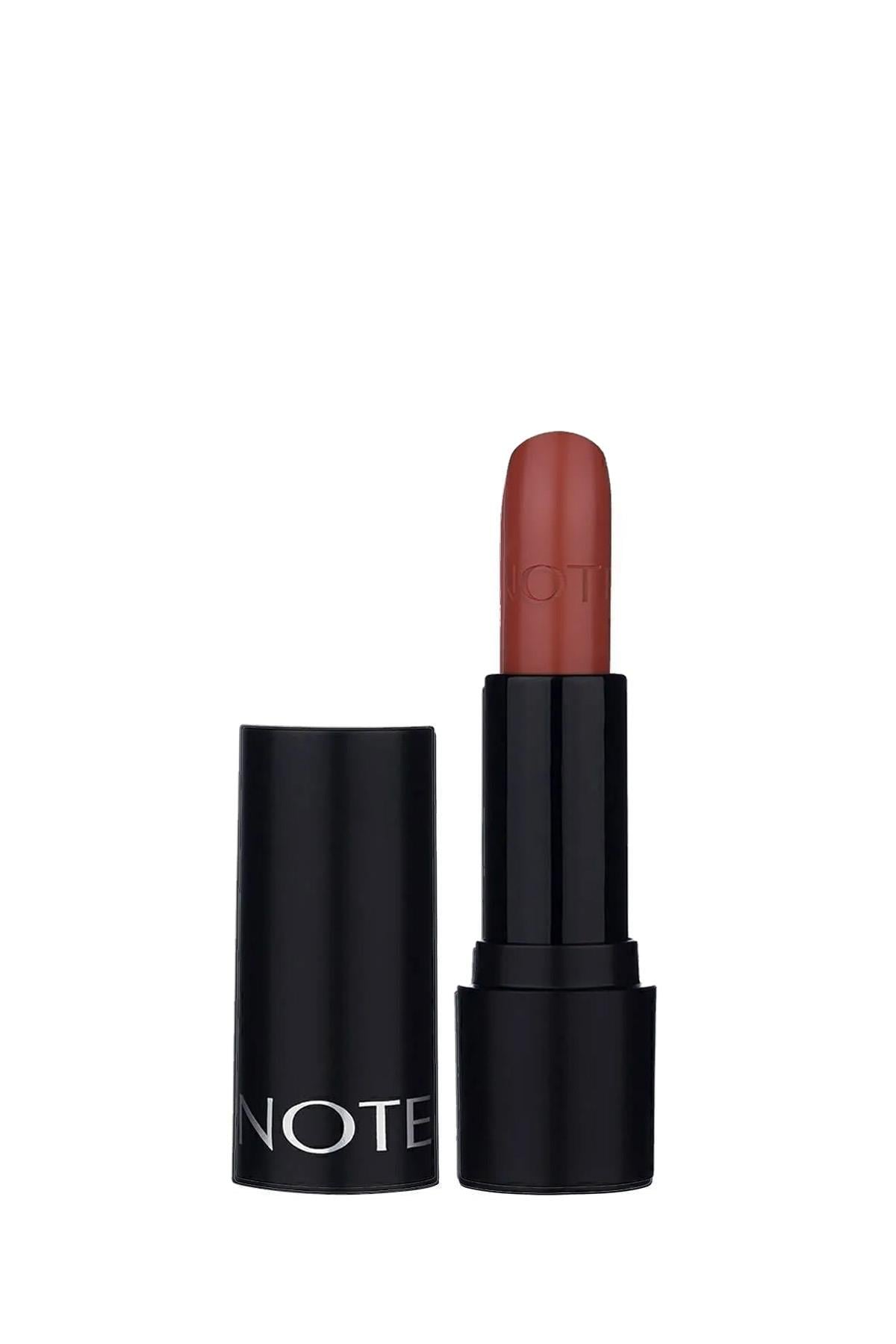 Note Deep Impact Lipstick 06 Cinnamon Kremsi Dokulu Yarı Parlak Ruj - Kahverengi