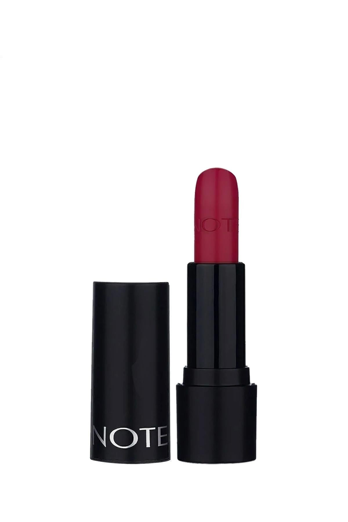Note Deep Impact Lipstick 14 Warm Cherry Kremsi Dokulu Yarı Parlak Ruj - Kırmızı