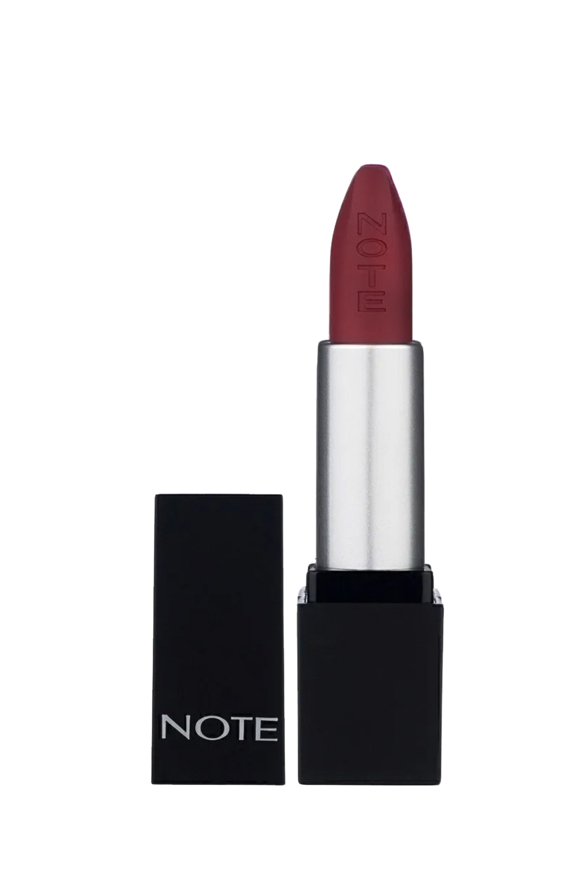 Note Mattever Lipstick 12 Wine Tasting Red Yarı Mat Saten Bitişli Ruj - Mor