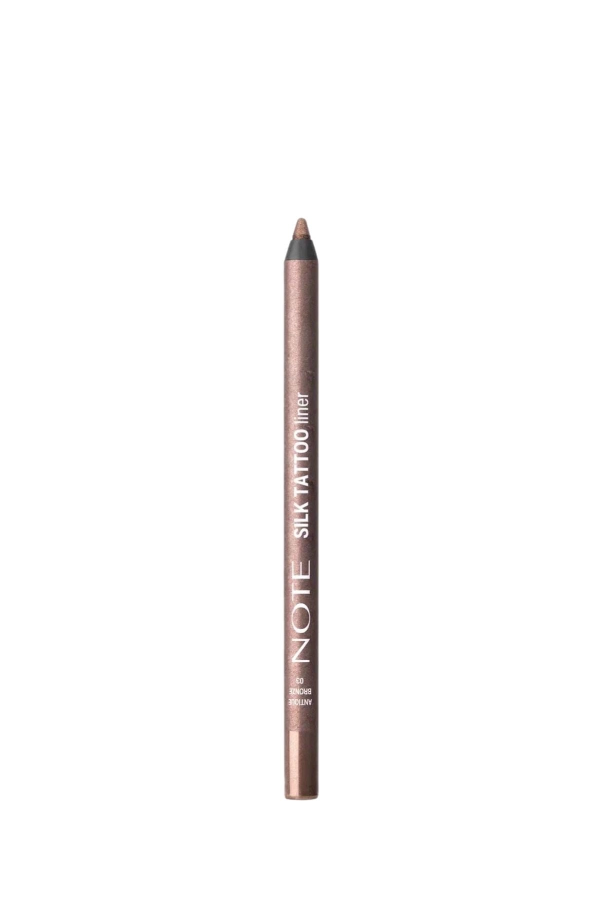 Note Silk Tattoo Liner 03 Antique Bronze Suya Dayanıklı İpeksi Jel Göz Kalemi - Bronz (Işıltılı)