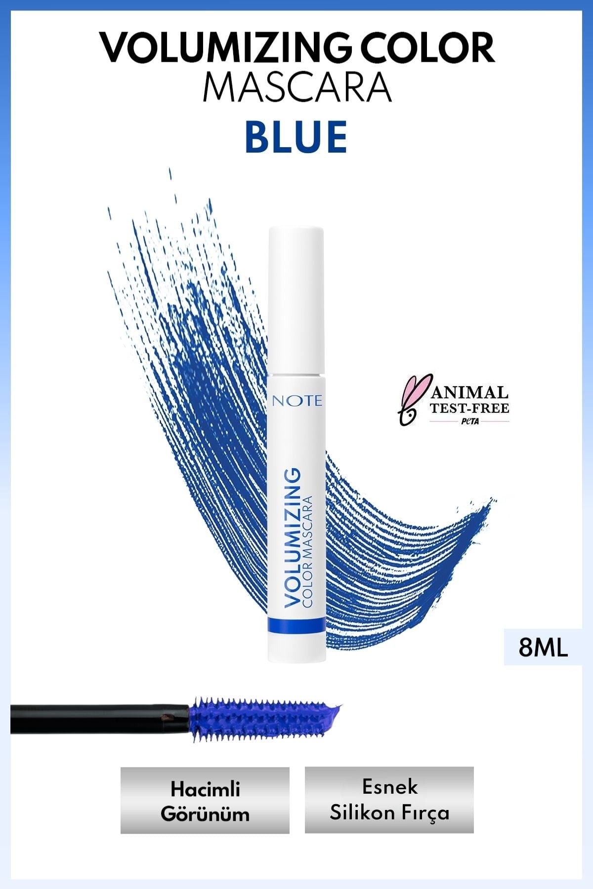 Volumizing Color Hacim ve Uzatma Etkili Renkli Maskara - Mavi