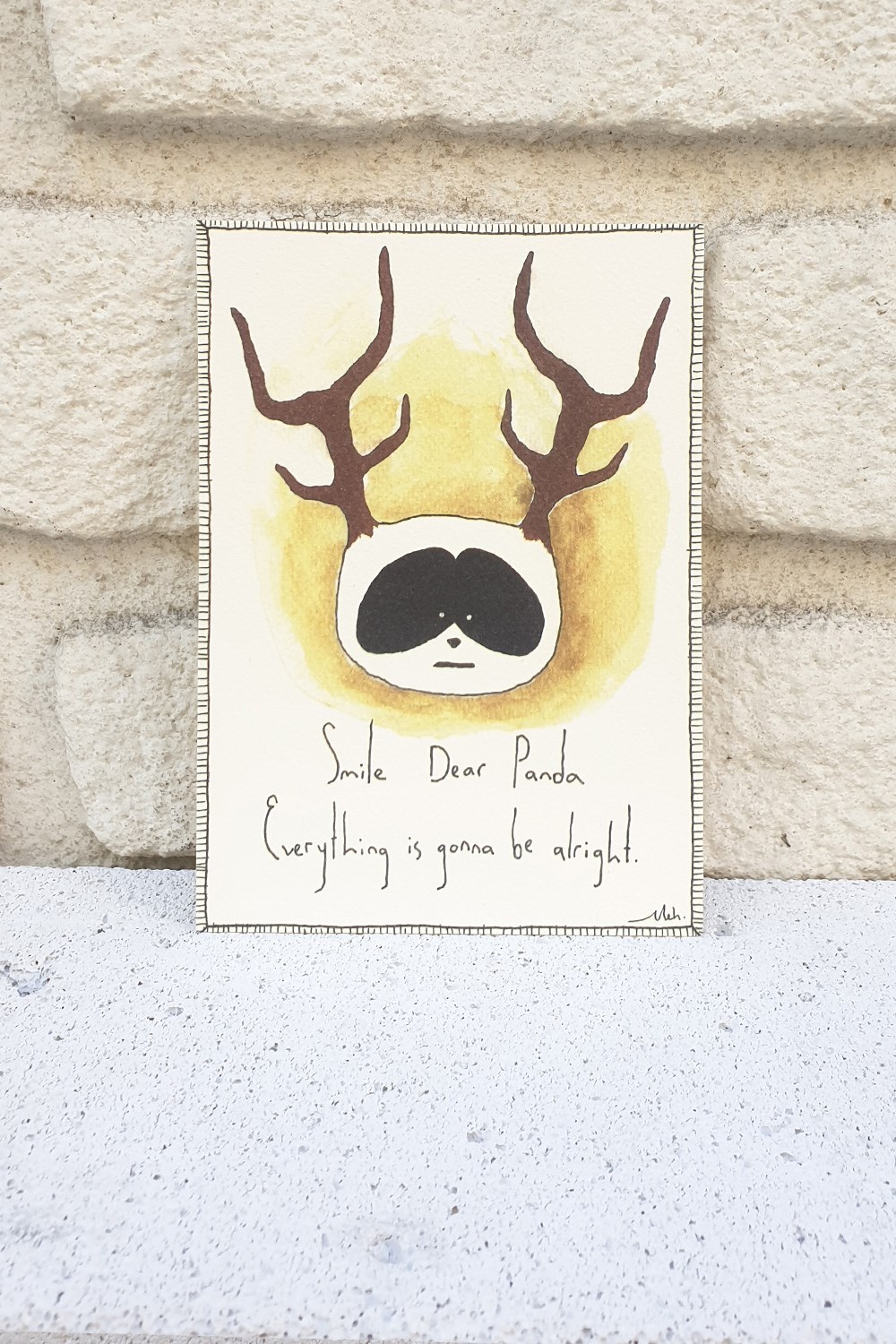 DEAR PANDA İLLÜSTRASYON KARTPOSTAL