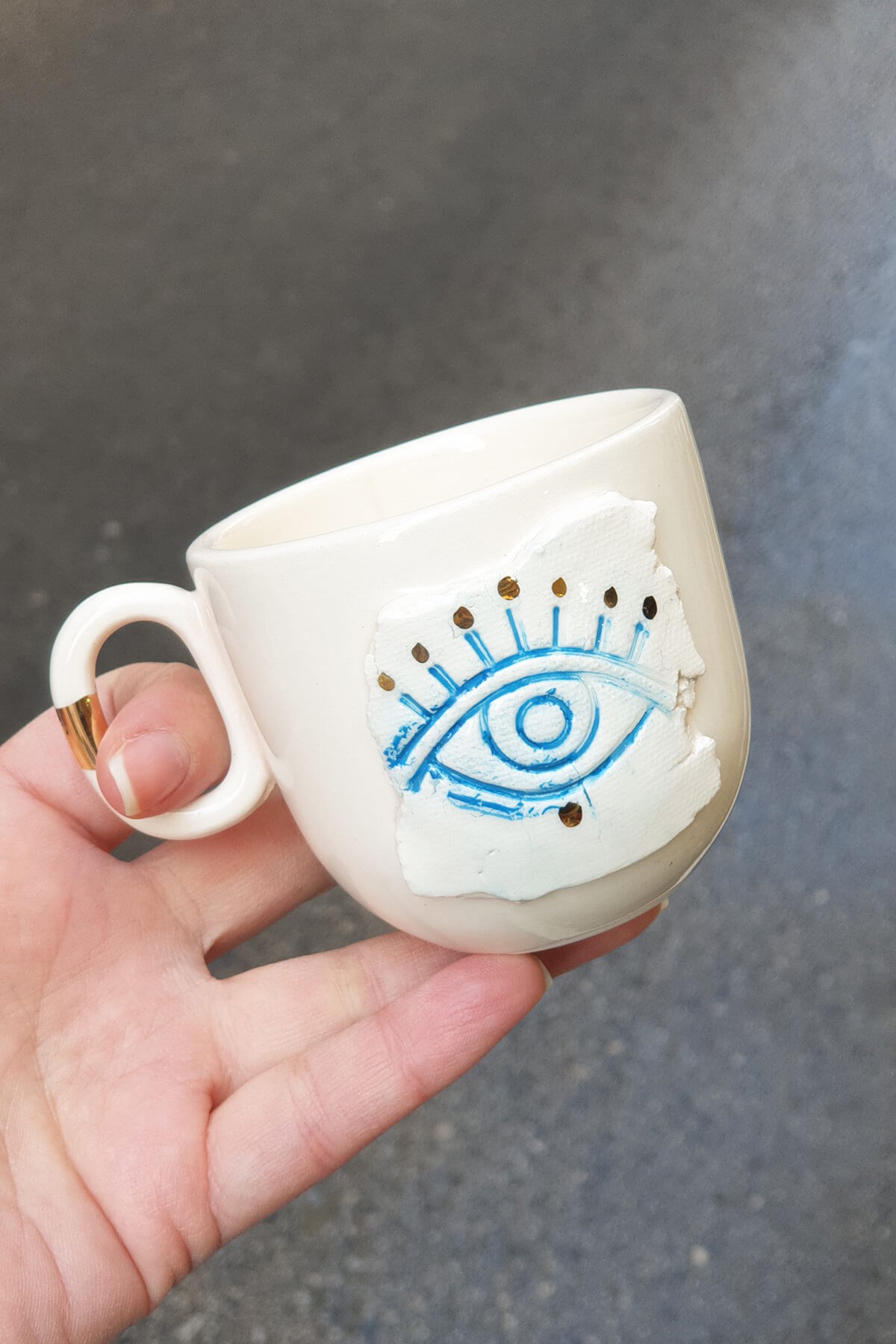 Göz Espresso Fincanı - Seramik - El Yapımı