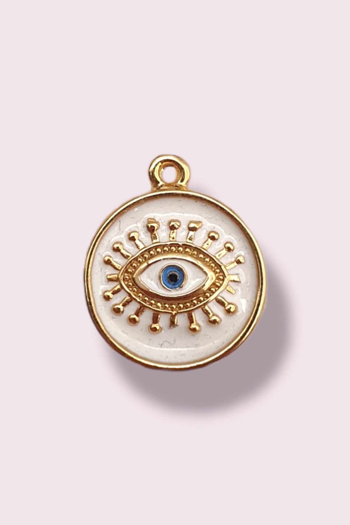 Göz Kolye Ucu - Evil Eye Kolye Ucu - Beyaz