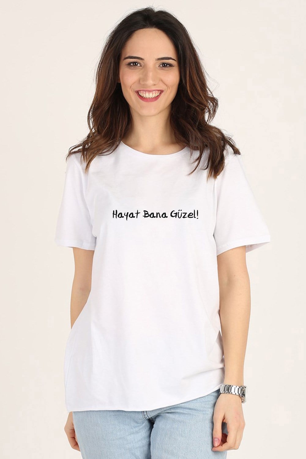 HAYAT BANA GÜZEL YUVARLAK YAKA TSHIRT