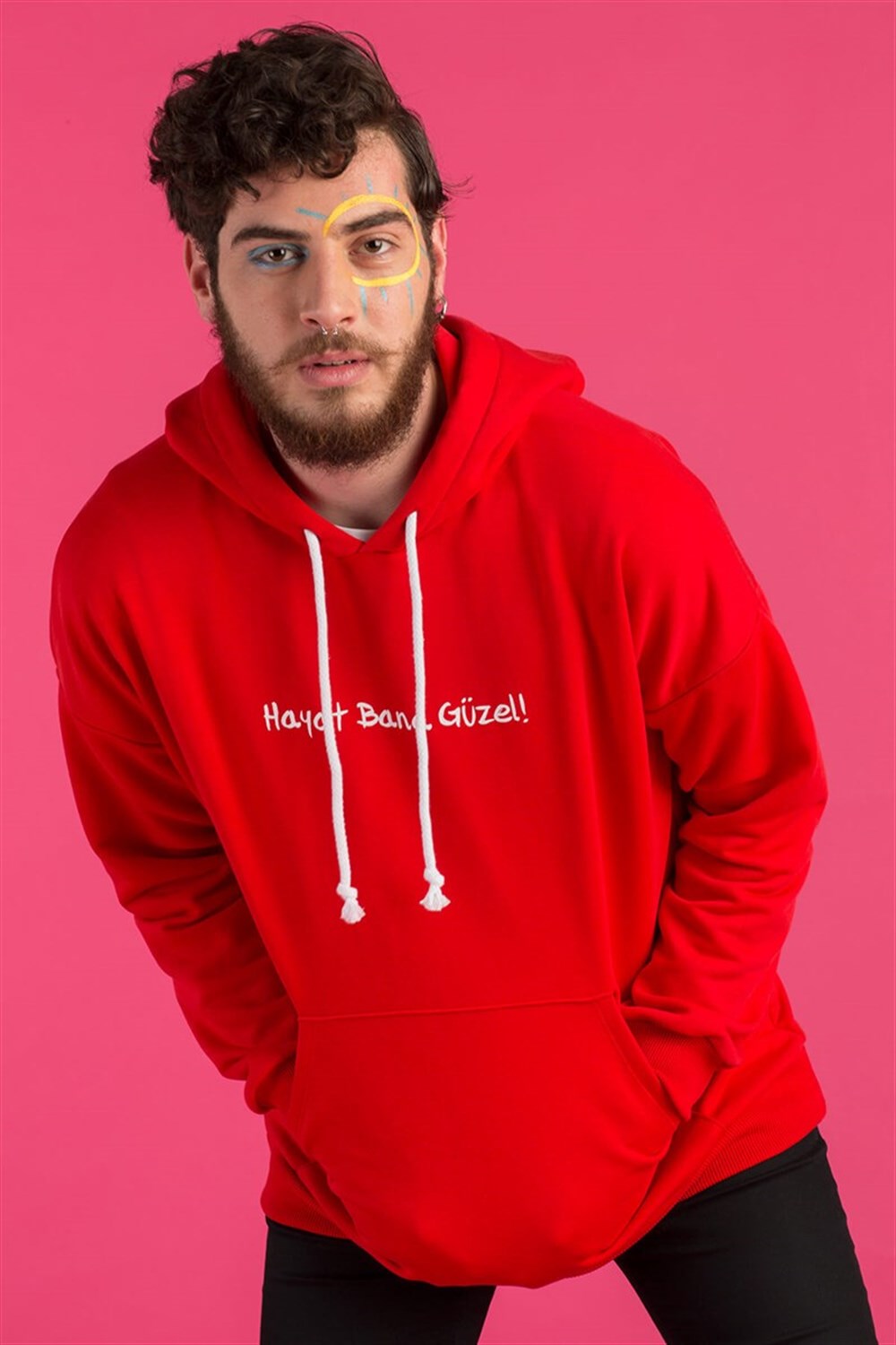 Kapüşonlu Sweatshirt | Selin Baltacıoğlu | Sloganlı ve Baskılı Tasarım  Sweatshirt Modelleri