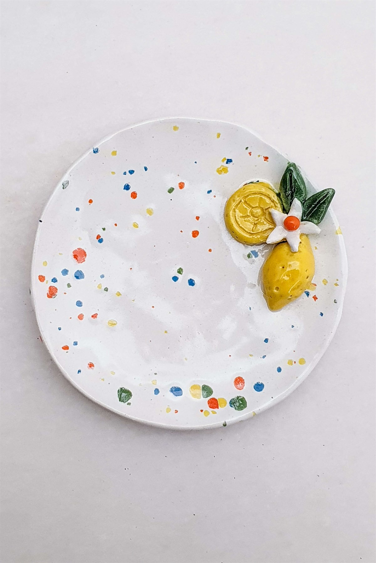 Limonlu Tabak - Seramik - El Yapımı