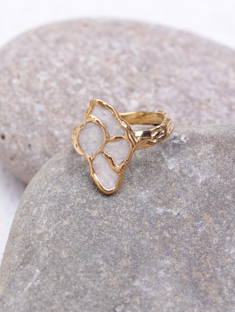 PİKY029 İNCİ MİNELİ BRONZ YÜZÜK - PİK JEWELLRY