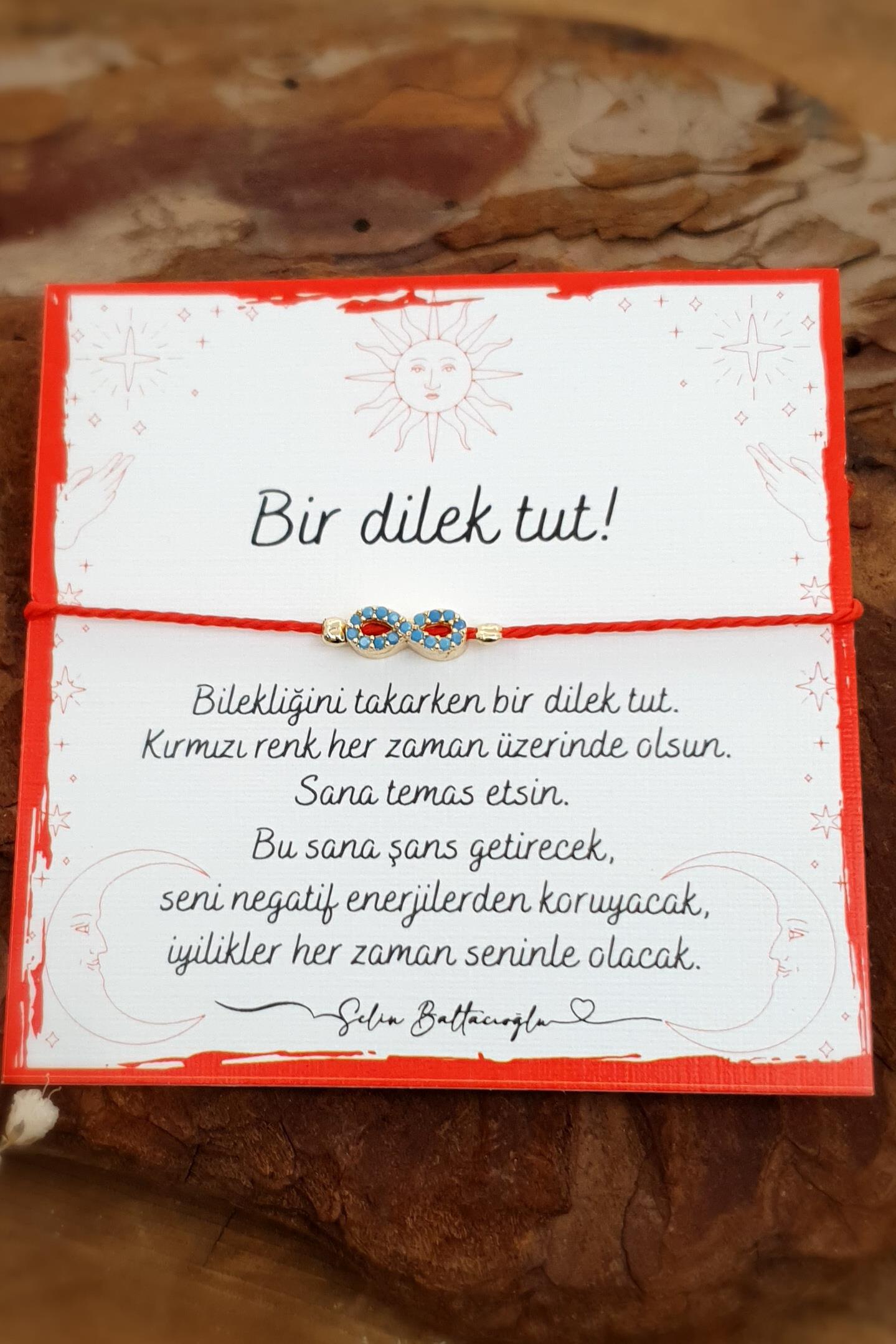 Şans Bilekliği - Kırmızı İp Bileklik - Sonsuzluk