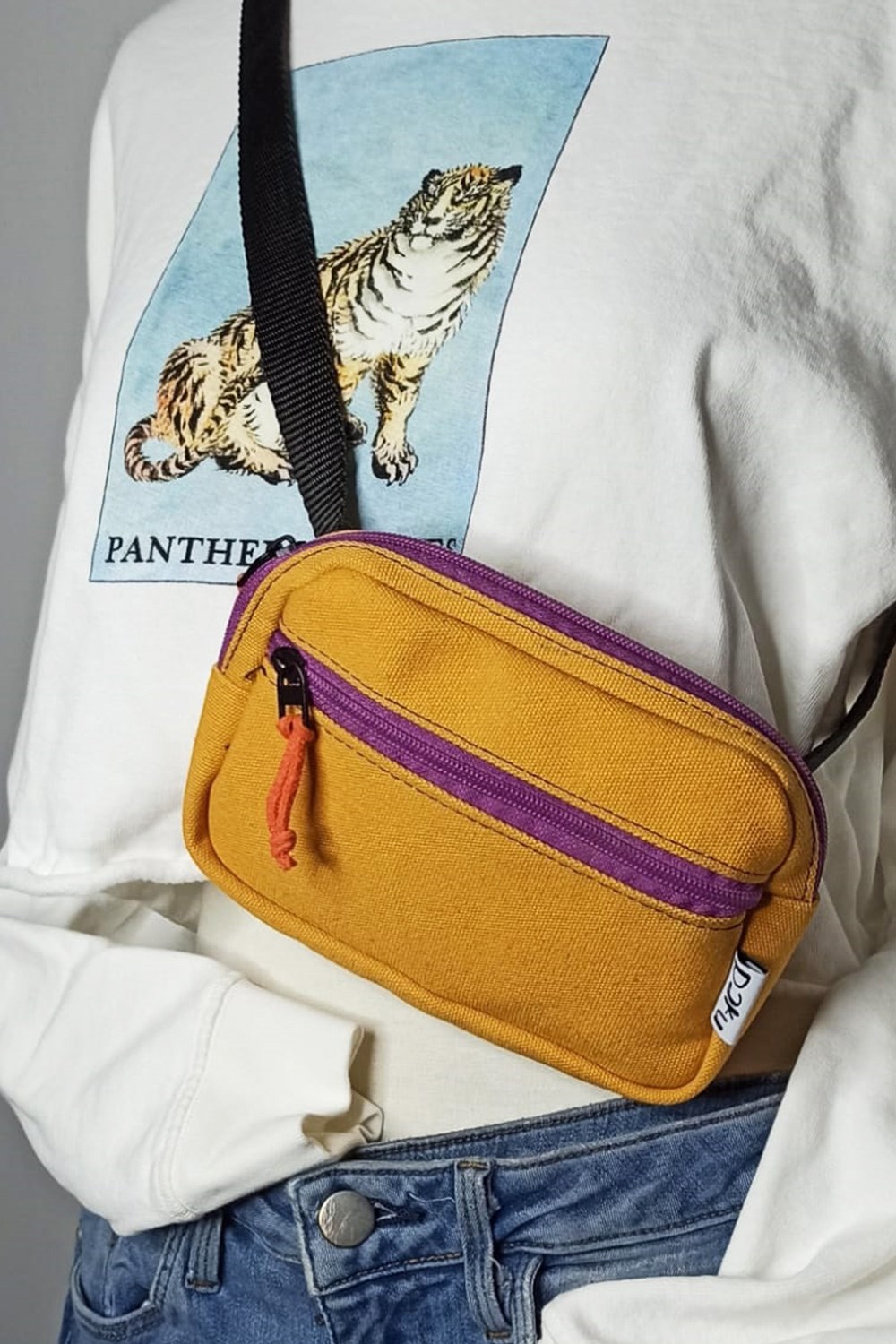 Paku | Tasarım Çanta | Pamuklu Çanta | Bel Çantası | Renkli Bel Çantası