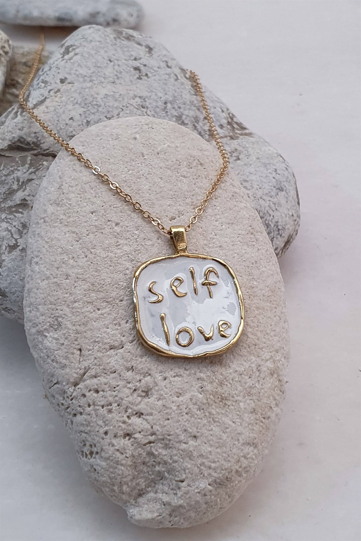 Self Love Kolye - El Yapımı - Bronz Üzeri 22K Altın Kaplama