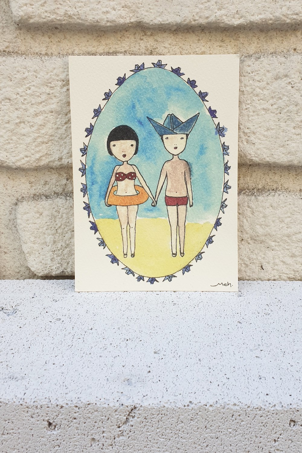 SUMMER LOVE İLLÜSTRASYON KARTPOSTAL