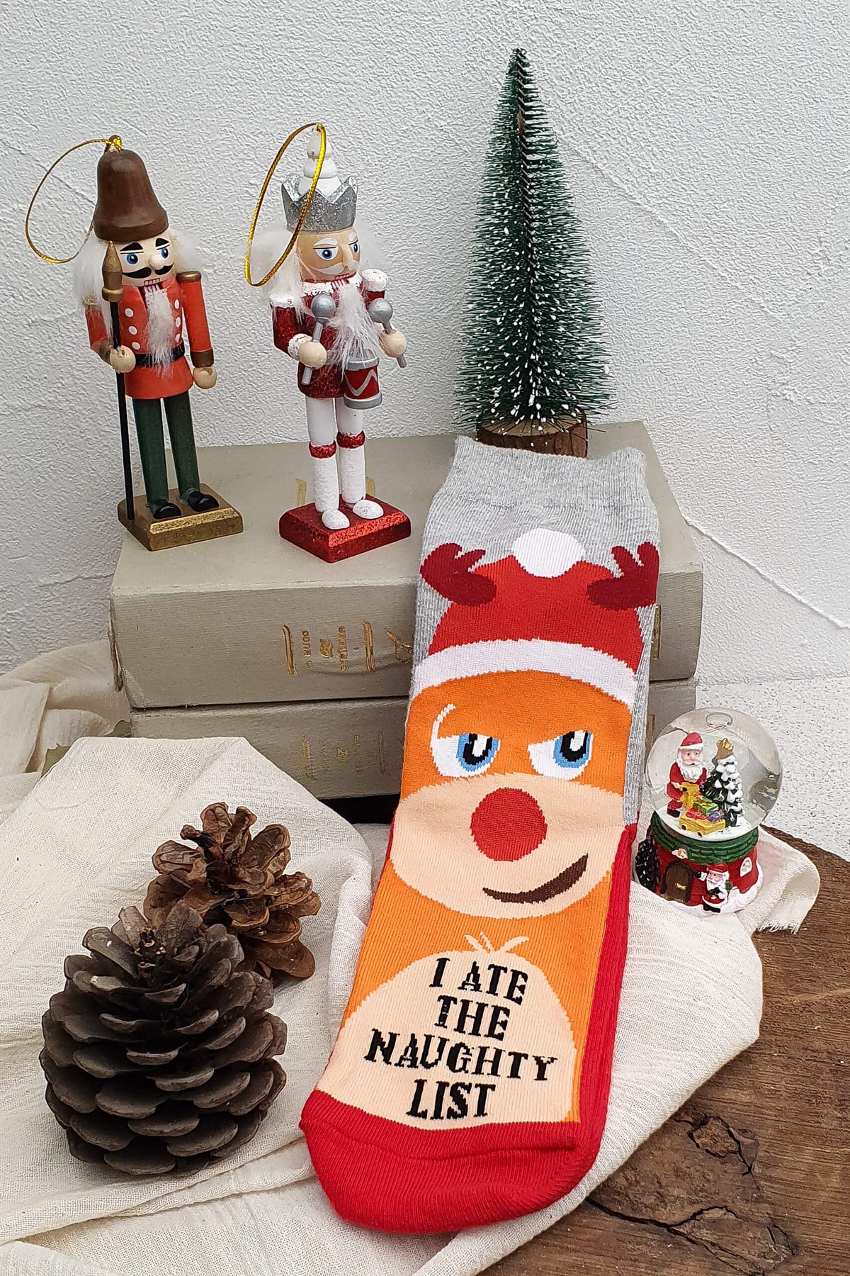 Yılbaşı Çorabı - Geyik Desenli - Model 2