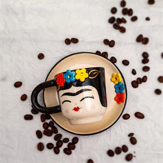 Frida Türk Kahvesi Fincanı El Yapımı Seramik