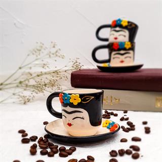 Frida Türk Kahvesi Fincanı El Yapımı Seramik