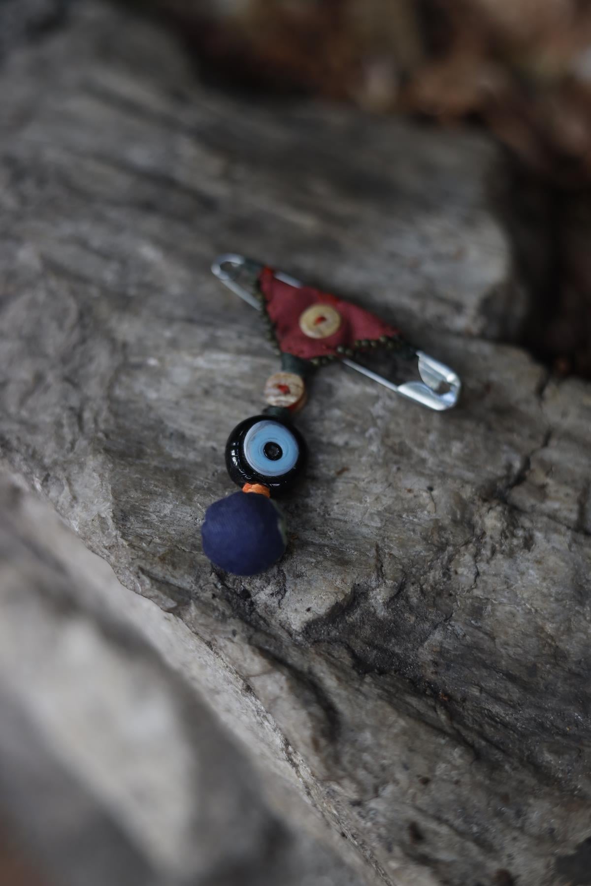 Nazar Boncuk Detaylı Bez Tasarım Broş