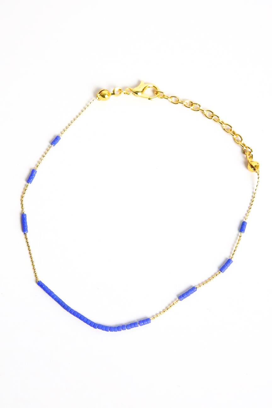 Lacivert Taşlı Halhal - Şaman Butik Lacivert Taşlı Halhal