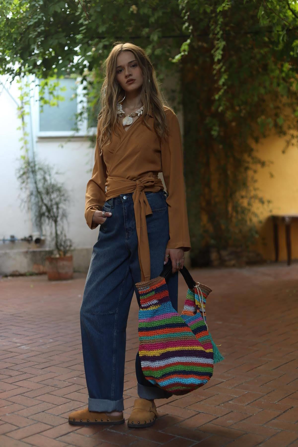 Hardal Bağlamalı Lirio Bluz