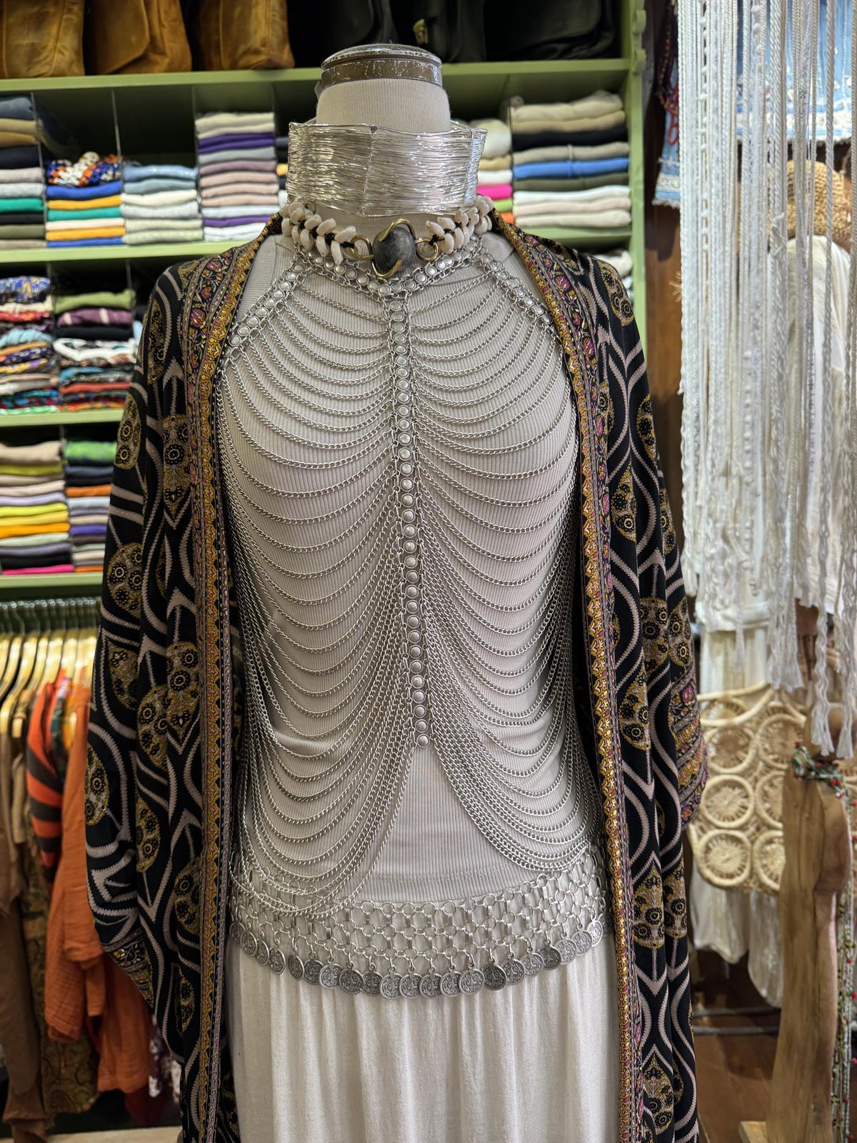 Gümüş Kaplama Vücut Zinciri