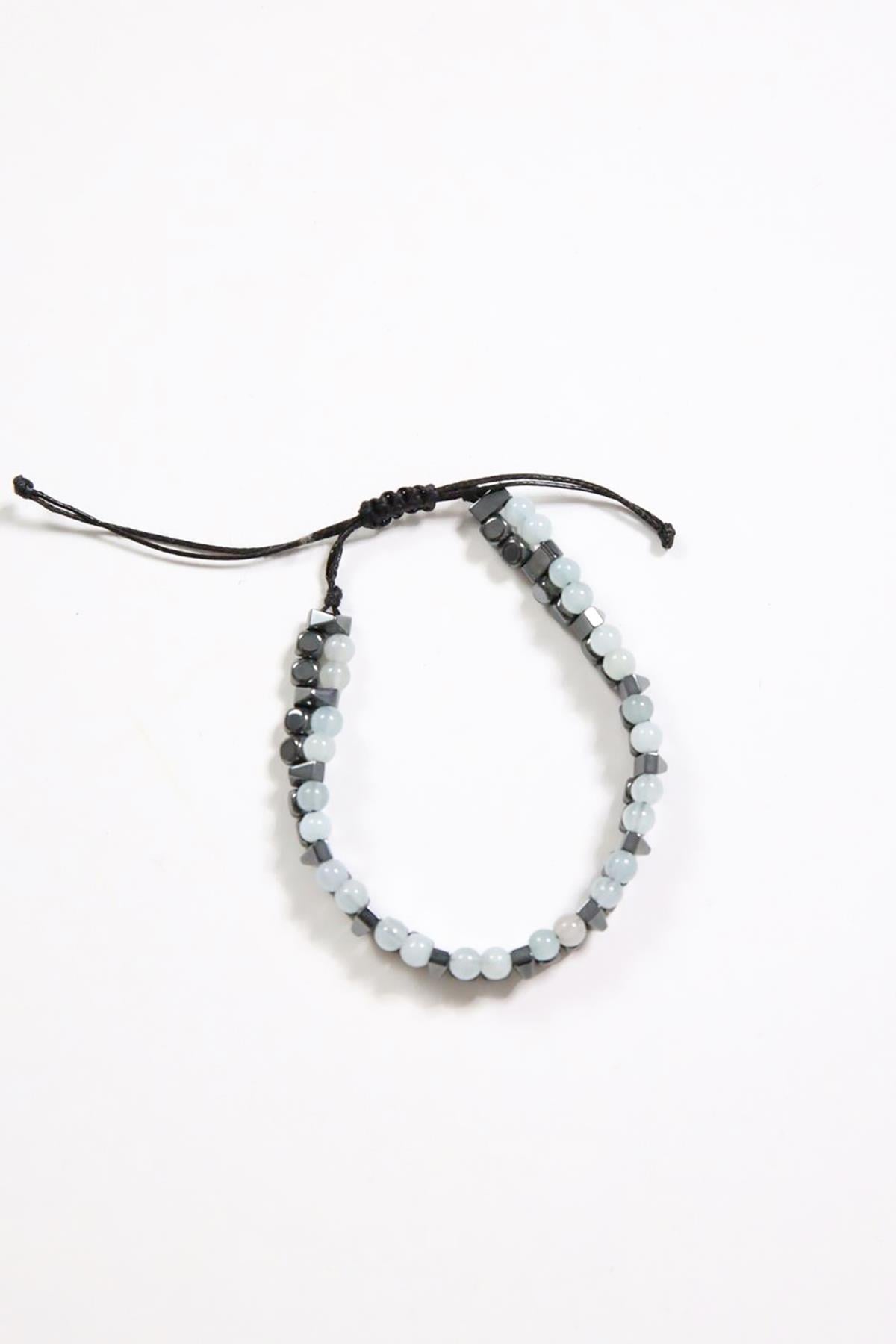 Gri Detay Ayarlanabilir Bileklik - Şaman Butik Gri Detay Ayarlanabilir Bileklik