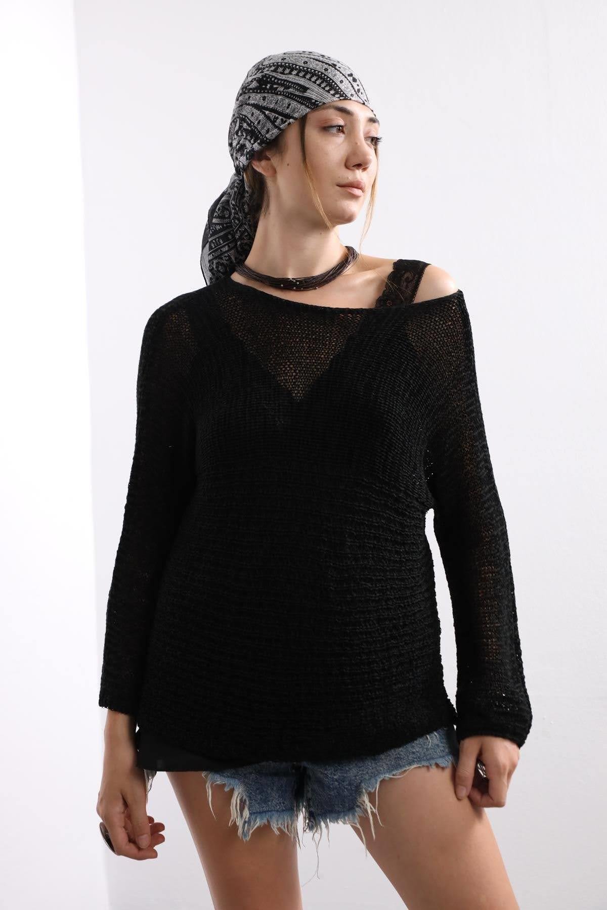 Siyah Merserize Bluz