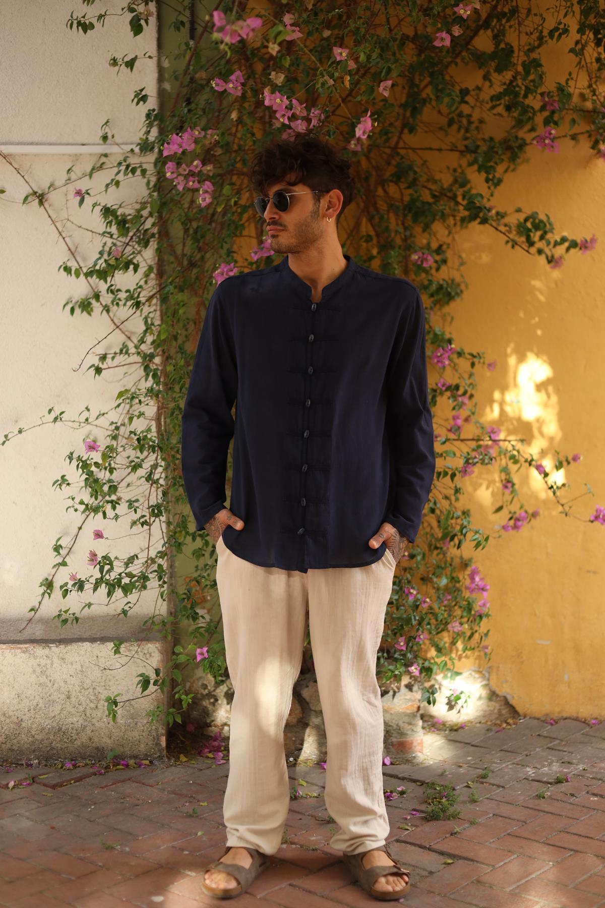 Cream Color Mens Muslin Pants