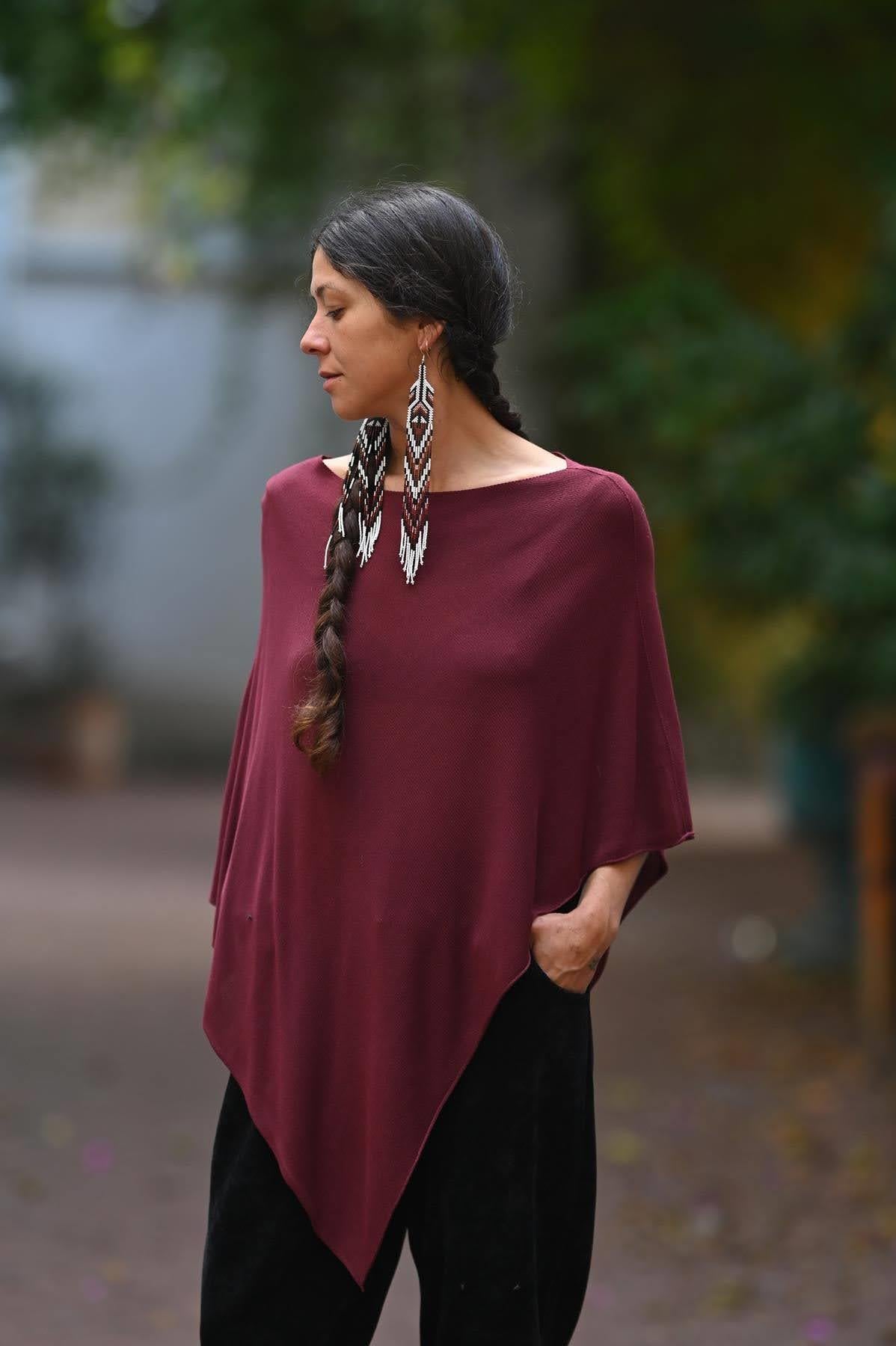 Bordo Asimetrik Triko Panço