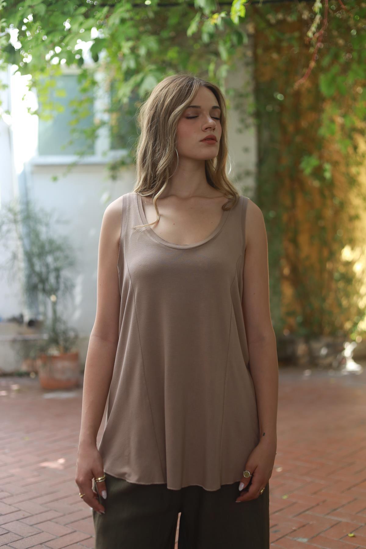 Light Brown Basic Tank Top