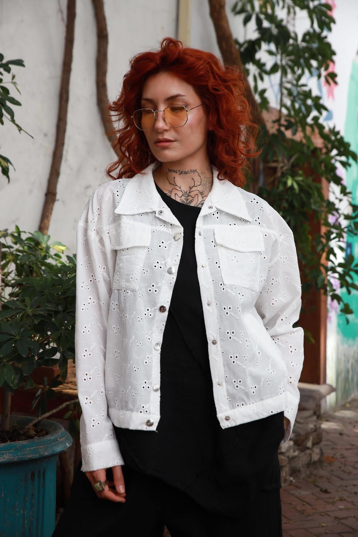 White Scallop Jacket