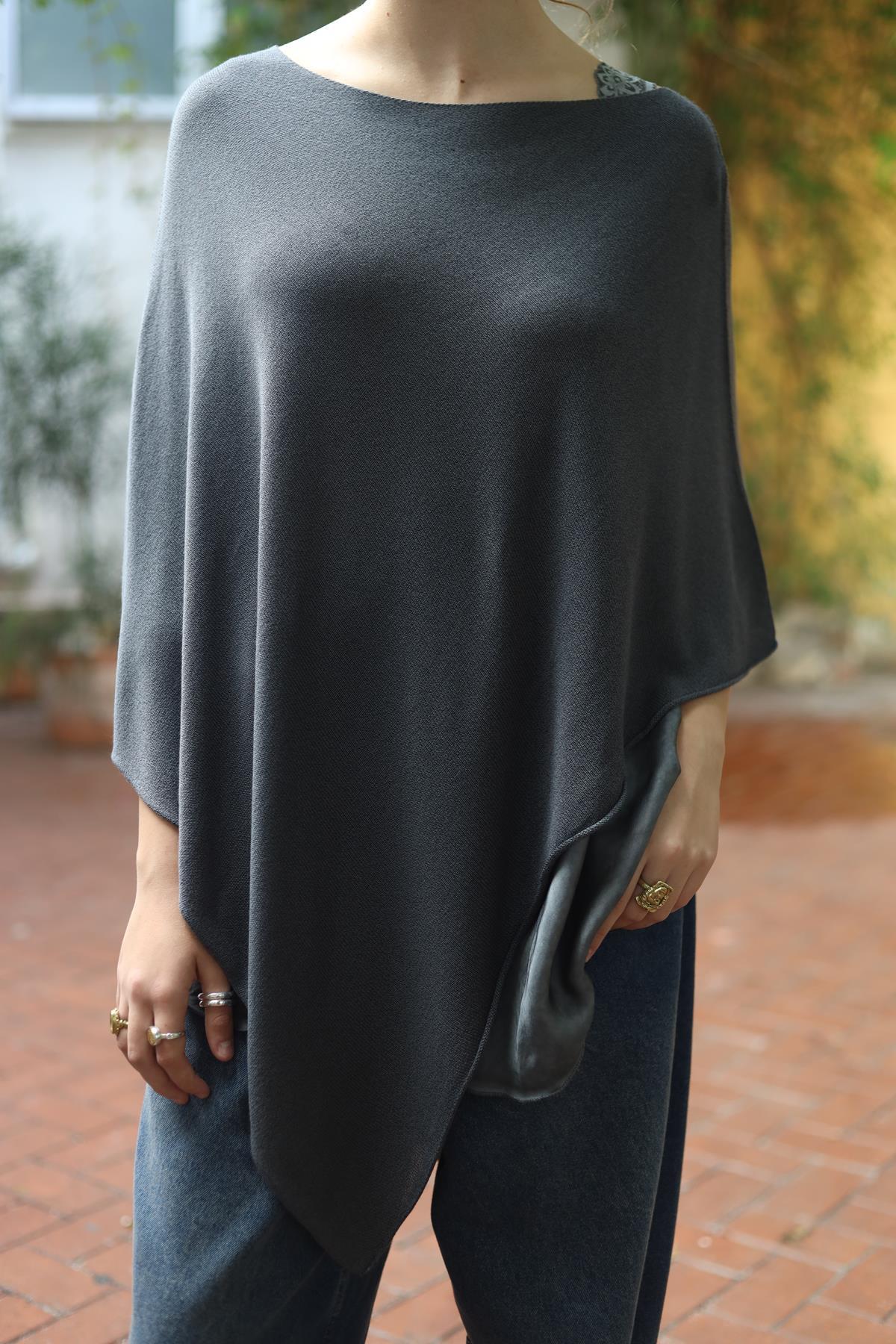 Antrasit Asimetrik Triko Panço