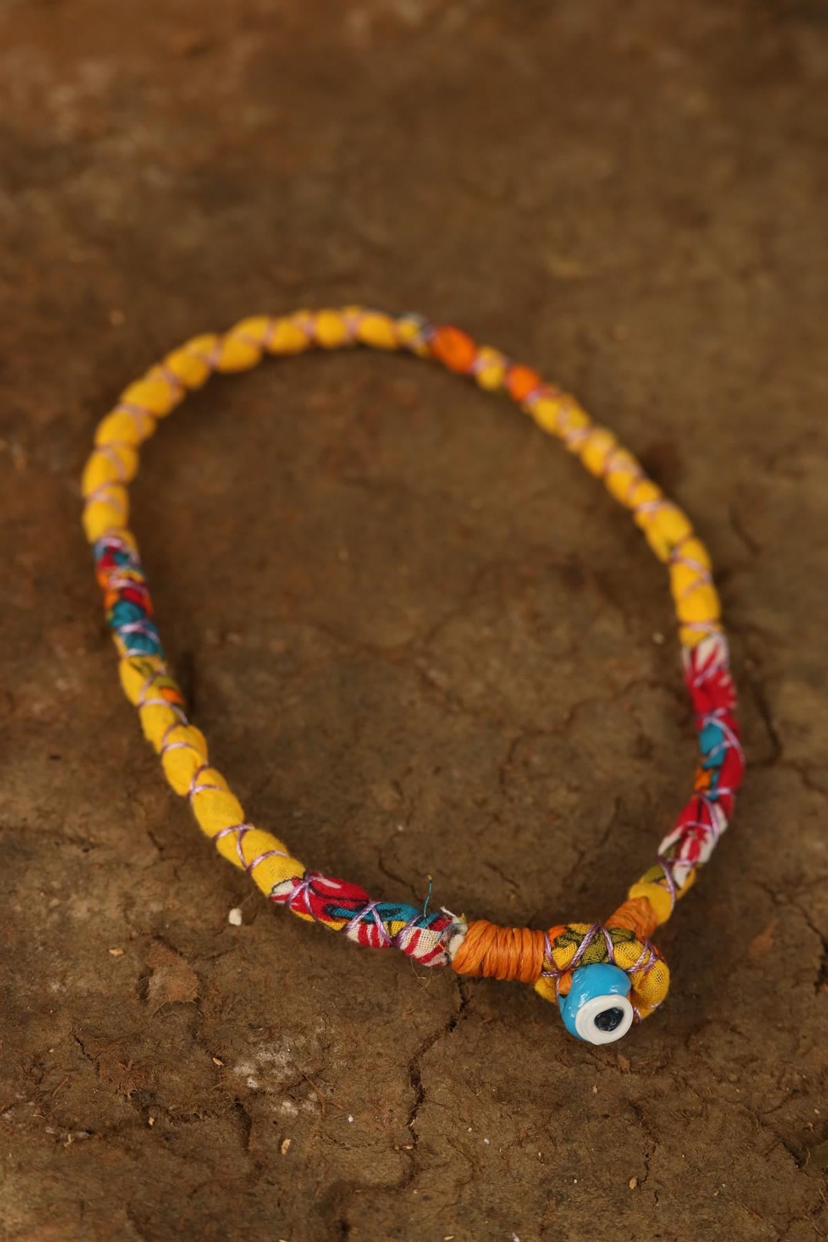 Renkli Nazar Boncuğu Detaylı Tasarım Kolye