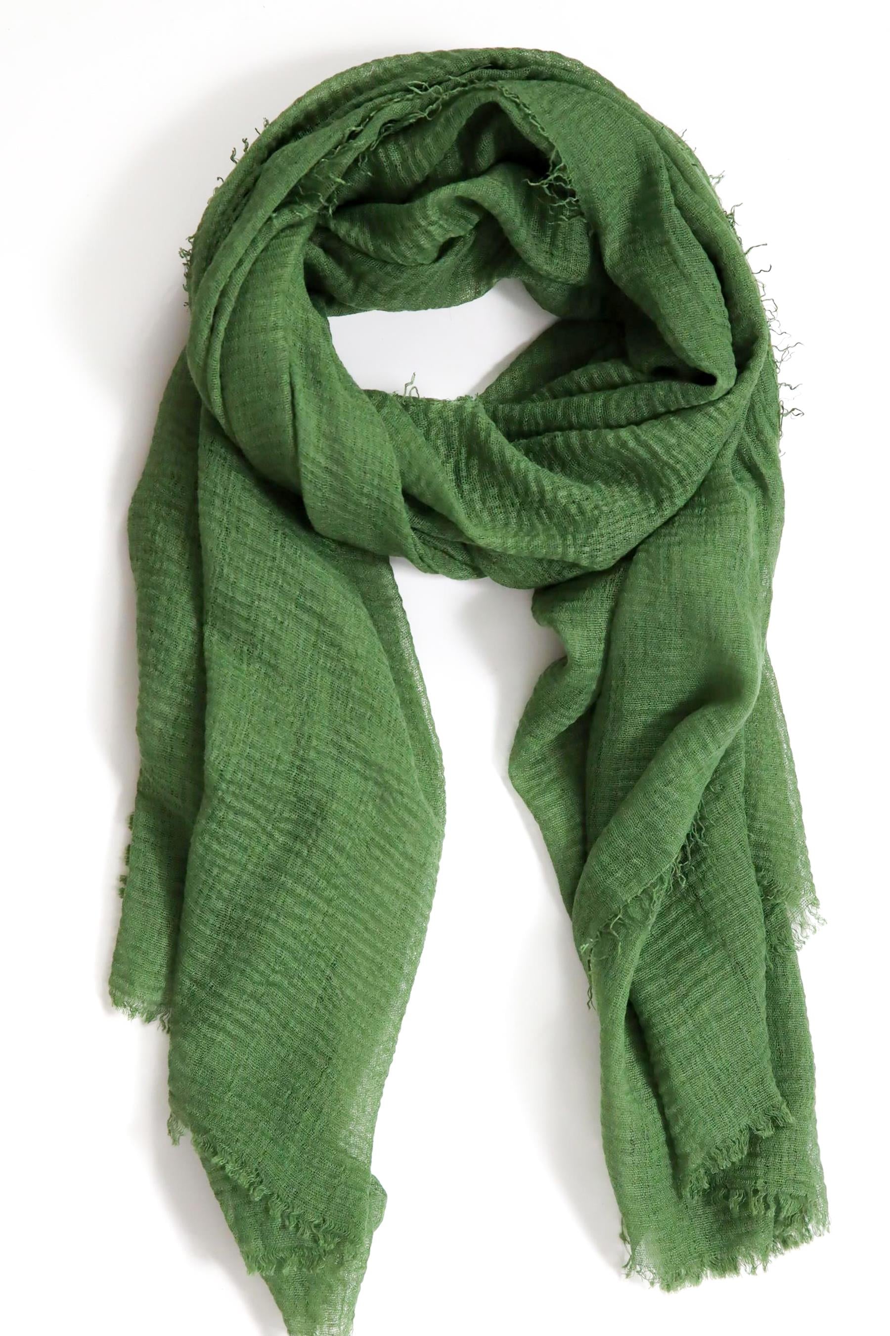 Haki Pamuk Şal - Şaman Butik Haki Pamuk Şal