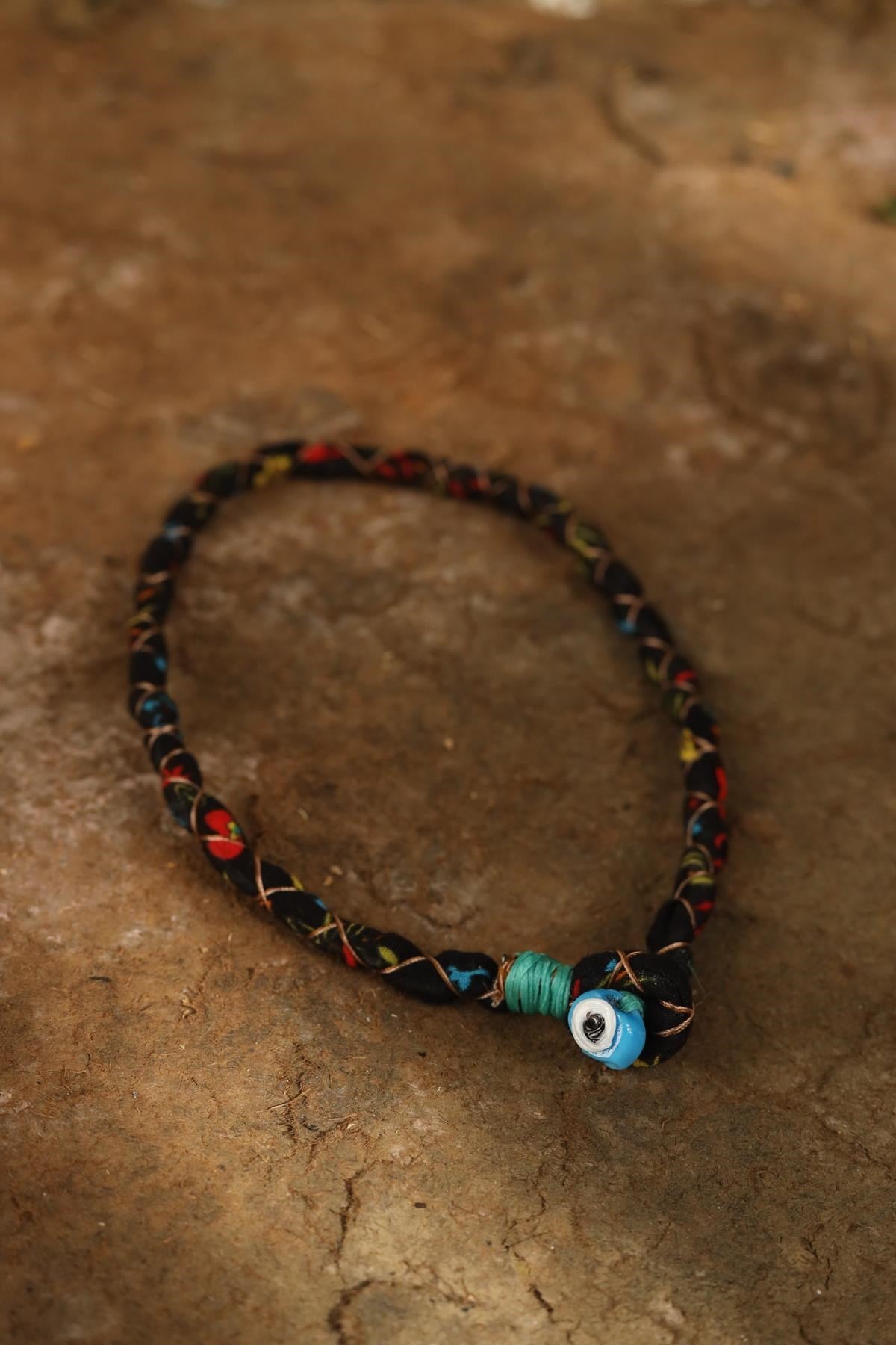 Renkli Nazar Boncuğu Detaylı Tasarım Kolye